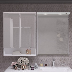 Opadiris Мебель для ванной Фреш 120 R под стиральную машину подвесная белая – фотография-9